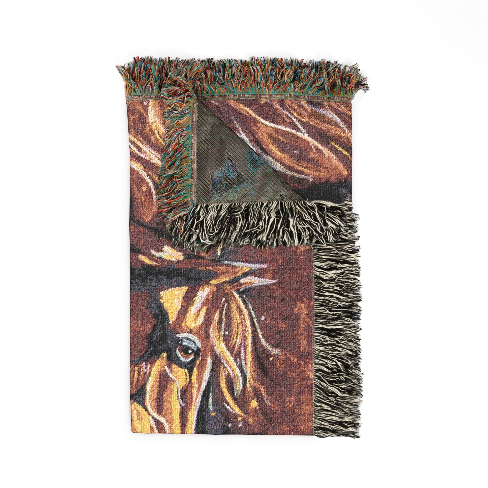 Fire Horse Woven Blanket