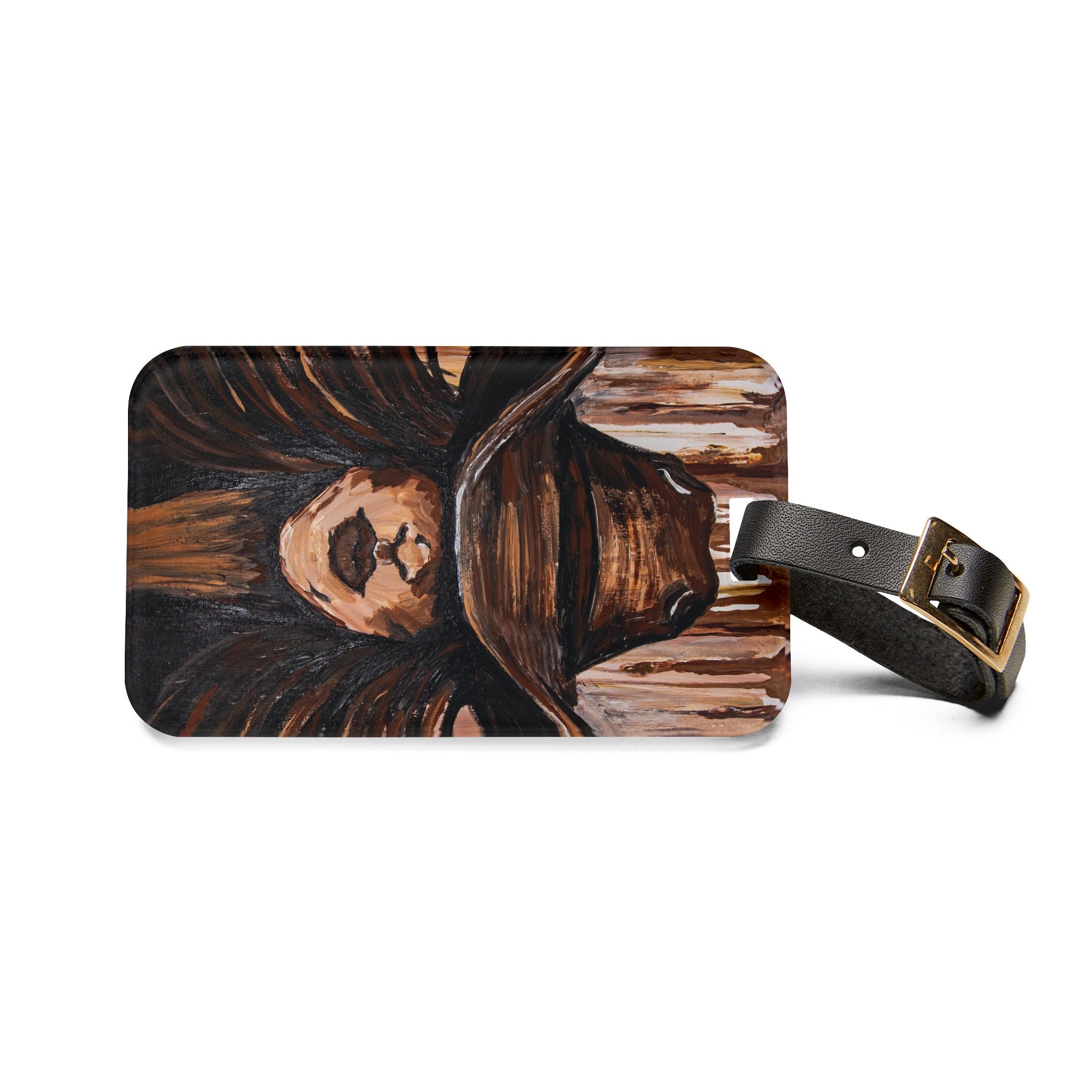 Painted Cowgirl Western Luggage Tag