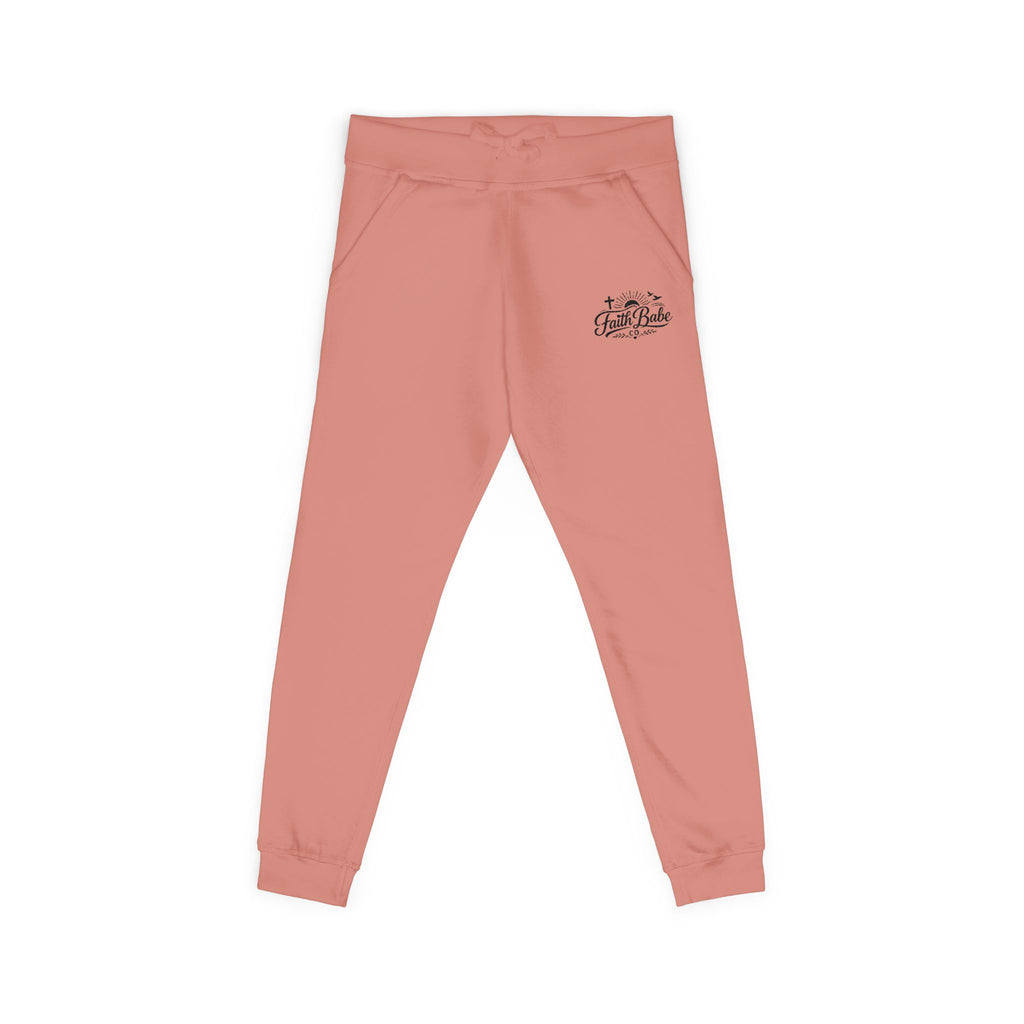 Faith Babe Embroidered Fleece Sweatpants — Cozy Casual Joggers
